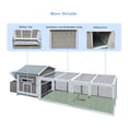 thumbnail image 6 of Miniyam 118 inch Wooden Chicken Coop Outdoor Hen House Poultry Cage with Free-range Doors, 6 of 7