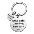 thumbnail image 2 of Llaveros para mujer, llavero de billetera, llavero de auto, lindo llavero de acero inoxidable de moda, regalo, conduce con cuidado, te necesito aquí conmigo, llavero de animal de 25 mm, 2 of 5