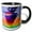 Black/White, variant on 3drose, Rainbow Tornado Cloud, 15oz Mug