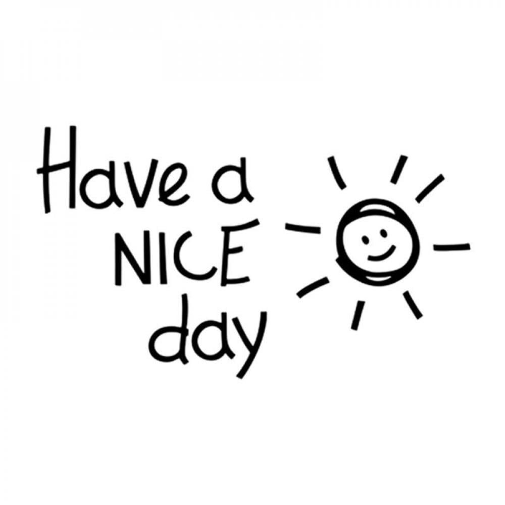 Abcelit Have A Nice Day Wall Decal Sticker Vinyl Stickers for Bedroom Living Room Home Window