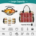 thumbnail image 4 of Ckdifva Cartoon Hamburgers Cooler Bag Cooler Cooling Tote Lunch Bag Lunch Box Front Pocket with Shoulder Strap, 4 of 6