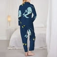 thumbnail image 5 of Junzan Space Dinosaur Print Womens Pajama Sets,Long Sleeve Button Down For Women Pjs 2 Piece, 5 of 9