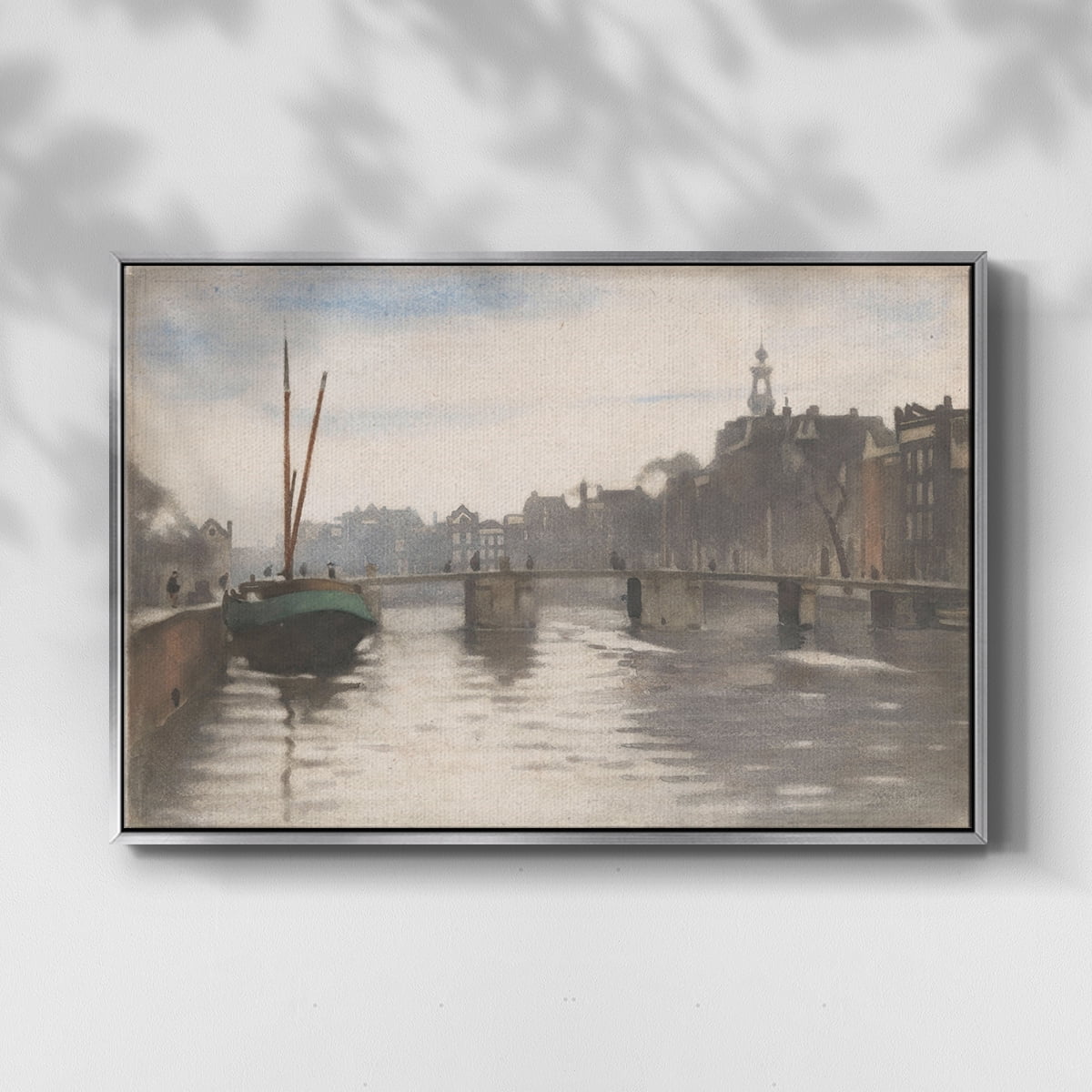 Vintage Landscape-CCCLVI By Wexford Home Framed in Silver Wood Gallery Wrapped Canvas 17 in. x 25 in.