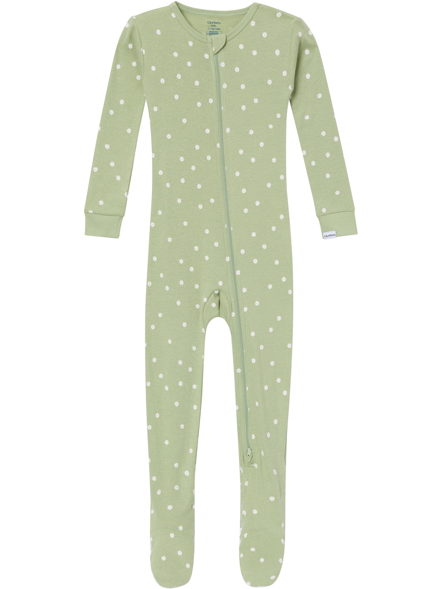 Gerber Baby and Toddler Neutral 2-Way Zipper Footed Unionsuits, 4-Pack, 0/3 Months - 5T