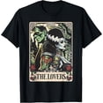 thumbnail image 1 of The Monster Frankenstein and Bride The Lovers - Camiseta con tarjeta de tarot, 1 of 2