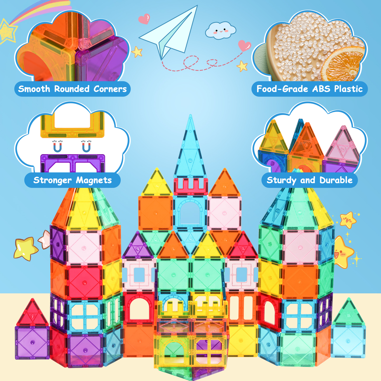 IYHN Magnetic Tiles Building Block Set, 40-Piece photo 2