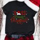 thumbnail image 2 of Gibobby Camisa navideña mujer Navidad Moda Casual Impresión Manga Corta Cuello Redondo Camiseta Blusa Tops(Negro,M), 2 of 5