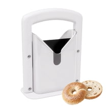 Bagel Guillotine Slicer Manual White Precision Cutter