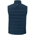 thumbnail image 3 of Men's Cutter & Buck Navy Chicago Bears Primary Mark Evoke PrimaLoft Hybrid Eco Softshell Recycled Full-Zip Vest, 3 of 3