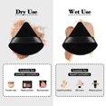 thumbnail image 5 of 6pcs Triangular Powder Puff Face Soft Velour Makeup Puff for Loose Powder Body Powder Makeup Sponge for Contouring Wet Dry Foundation Blender Sponge Beauty Makeup Tool. (Black), 5 of 5