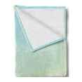 thumbnail image 2 of Teal Soft Flannel Fleece Throw Blanket, Defocused Abstract Design in the Center Blurred Color Elements Sky Blue Like Artwork, Cozy Plush for Indoor and Outdoor Use, 60" x 80", Baby Blue, by Ambesonne, 2 of 5