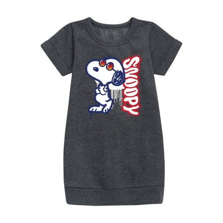 

Peanuts - Graffiti Snoopy - Toddler And Youth Girls Fleece Dress