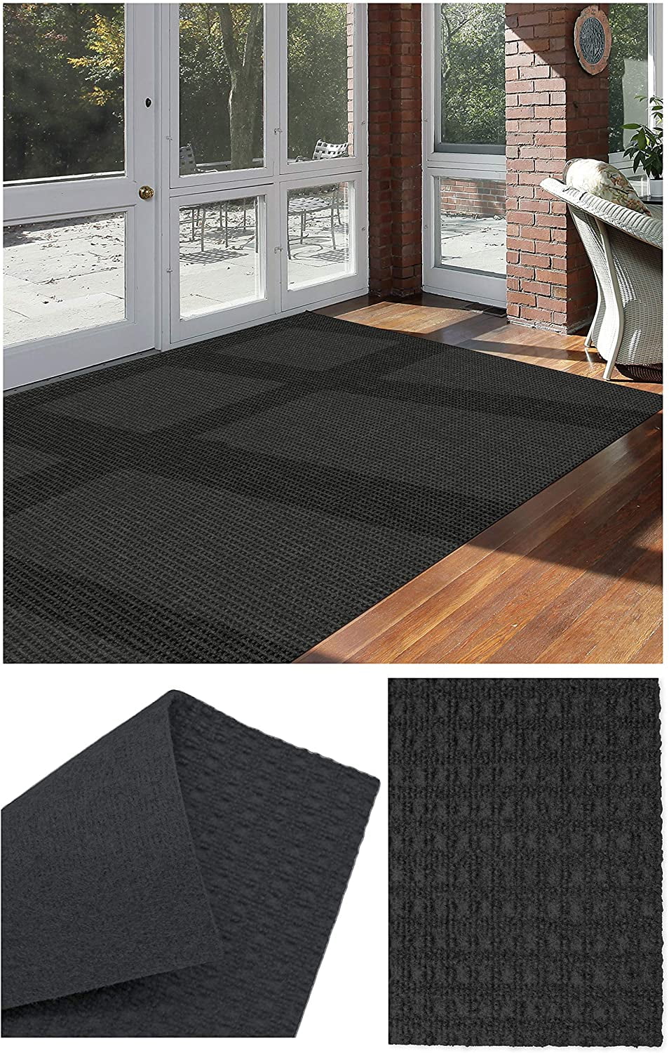 6'x8' Soft and Durable Interlace Indoor Outdoor Area Rugs Lightweight