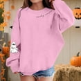 thumbnail image 2 of Dezsed Kids Oversized Sweatshirts Hoodies Crewneck Shirts Fall Outfits Casual Long Sleeve Pullover Tops 11-12 Years Pink, 2 of 5