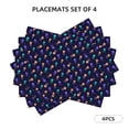 thumbnail image 5 of Rocae Sea Jellyfish Printed Heat Resistant Place Mats,Classic Hemstitch Cloth Fabric Placemats Imitation Linen Place Mat Table Mats 18x12 inch, 5 of 5