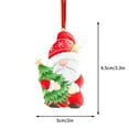 thumbnail image 3 of Christmas Resin Pendant Ornaments, Holiday Gnome Figurine With Hanging String, Small Resin Decoration For Christmas Tree, Home Party And Holiday Gifts, 3 of 3