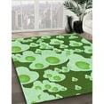 thumbnail image 3 of Ahgly Company Machine Washable Indoor Rectangle Transitional Dark Lime Green Area Rugs, 2' x 3', 3 of 7