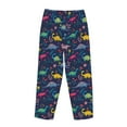 thumbnail image 5 of Goofa Dinosaur Flowers Printed Soft Pajama Pants for Women, Wide Leg Comfy Casual Lounge Yoga Pants-, 5 of 9