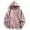 Pink, variant on Mens Womens Double Zip Up Hooded Sweatshirts Oversized Acid Wash Heavyweight Fleece Cotton Zipper Hoodie Vintage Pullover Tops Black L