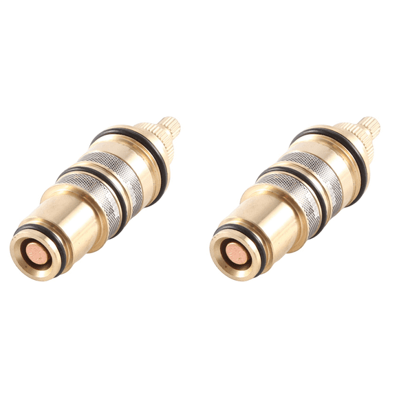2X Brass Replacement Thermostatic Valve Spool Faucet Mixer Tap Shower Mixer Valve Tap Shower Mixing Valve Repair Kit