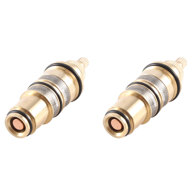2X Brass Replacement Thermostatic Valve Spool Faucet Mixer Tap Shower Mixer Valve Tap Shower Mixing Valve Repair Kit
