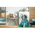 thumbnail image 2 of Ahgly Company Tapis Rond Lavable en Machine Intérieur Transitionnel Turquoise Vert, 7 Pieds Rond, 2 of 7
