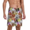 thumbnail image 2 of Rateoe Cute Dogs Puppy Print Men's Lounge Shorts – Soft & Breathable Pajama Bottoms with Pockets, Elastic Waistband, Lightweight Sleepwear for Nightwear & Loungewear-XX-Large, 2 of 6