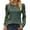 Army Green, variant on Womens Business Casual Tops Basic Summer 2024 Long Sleeve Casual Round Neck Loose Pollover Shirt Tops Biouse