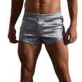 thumbnail image 3 of Angala Mens Summer Shorts Solid Color Elastic Waist Shorts Summer Sleek Cool Loose Breathable Running Gym Mens Shorts Size 3Xl Silver, 3 of 9