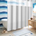 thumbnail image 6 of No Hook Shower Curtain, Striped Grey Shower Curtains for Bathroom with See Through Top Window, Farmhouse Line Stripes Classic Waterproof & Washable Bath Curtain 66"x72", 6 of 9