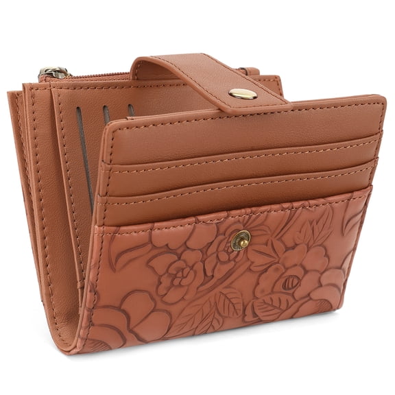 SENDEFN Wallet for Women RFID Blocking Leather Bifold Wallet Credit Card Holder for Women Ladies Small Wallet With Zipper Pocket