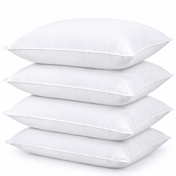 Queen Size Bed Pillows Set of 4, Cooling Pillows for Side Back Stomach Sleepers