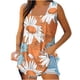 thumbnail image 2 of ICHUANYI Clearance Women's Fashion Prinded Square Neck Comfortable Loose T-shirt Sleeveless Blouse Casual Tops(Orange, M) ICHUANYI WER2023081504675, 2 of 5
