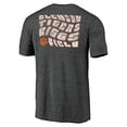 thumbnail image 3 of Men's Charcoal Clemson Tigers Wavy Logo Tri-Blend T-Shirt, 3 of 3