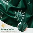 thumbnail image 4 of Cortinas Beauoop de terciopelo verde de 244 cm de largo, 2 paneles, navideñas, 4 of 9