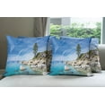 thumbnail image 6 of Ambesonne Nautical Throw Pillow Cover 4 Pack, Seascape Lake Tahoe, 18", Blue Grey, 6 of 7