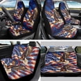 thumbnail image 2 of Jeiento 250th Eagle 13 Pcs Auto Seat Cover Sets USA Flag Steering Wheel Cover Seatbelt Pad Armrest Cover Pad Cup Holders Keychain Chapstick Holder for SUV Van Sedan Truck, 2 of 9