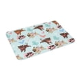 thumbnail image 2 of Xecao Cute Pug Dogs print Flannel Mat: Non-slip, 16x24in. Ideal for kitchen, bedroom, bath & living room., 2 of 9