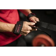 Harbinger Padded Cotton Weightlifting Support Straps Black, 21.5