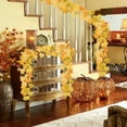 thumbnail image 6 of Leodye 1 Pack Fall Garland Outdoor 78.77in Maple Leaves Fall Leaf Garlands for Autumn Fireplace Party Decor Thanksgiving Door Decorations, 6 of 6