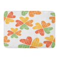 thumbnail image 1 of YUSDECOR White Child Green Artistic Abstract Colorful Pattern Orange Bright Yellow Color Rug Doormat Bath Mat 23.6x15.7 inch, 1 of 1