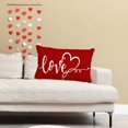 thumbnail image 5 of Valentines Day Decor Pillow Covers 12X20 Red Love Heart Cushion Cases Linen Throw Pillowcase for Wedding Anniversary Mothers Day Gift Romantic Home Decorations for Sofa Couch Bed, 5 of 6