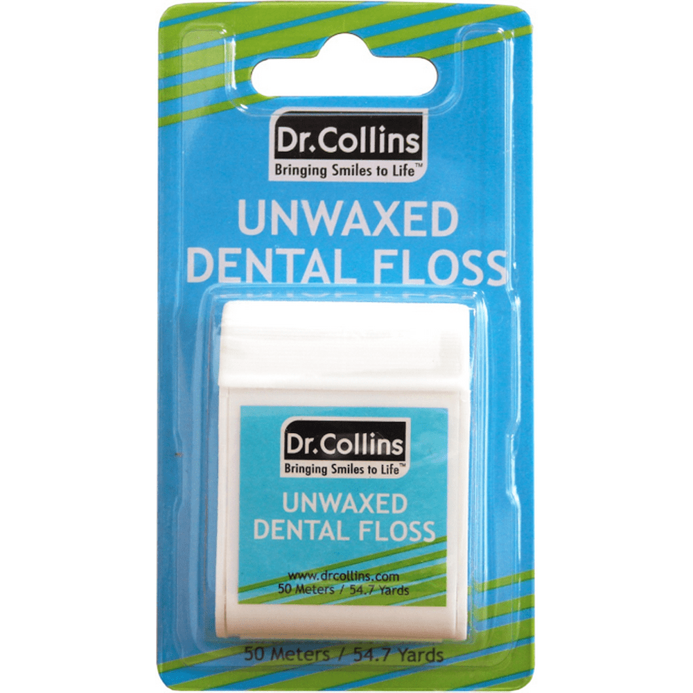 Dr. Collins Unwaxed Dental Floss, 54.7 Yd
