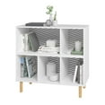 thumbnail image 3 of Manhattan Comfort Essex 5 Shelves Engineered Wood Low Bookcase in White, 3 of 5