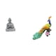 thumbnail image 1 of Estatua de mono,Estatua de Buda Mono para Interiores y Exteriores Budista,Figuras en miniatura meditando para decorar el jardín de casa.,Estatua del pavo real,Estatua de pavo real,adorno de, 1 of 8