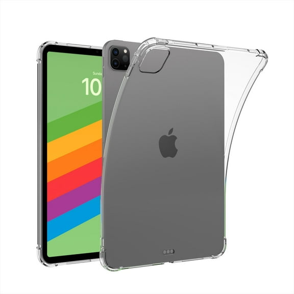 TECH CIRCLE for iPad Pro 13" M4/M5 (2024/2025 Release) Clear TPU Case, Durable Soft Silicone Back Cover, Slim Fit Lightweight, Anti Scratch Ultra Thin Protective Tablet Basic Case Shell (Transparent)