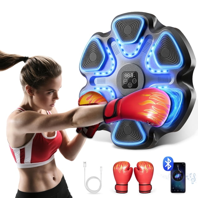 Máquina de Boxeo Musical SPIEEK con Bluetooth y Guantes