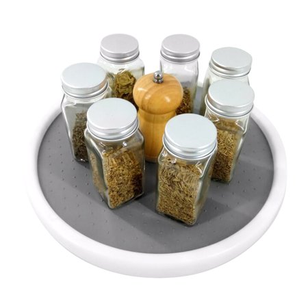 Aihome 12 Inch Non Skid Pantry Cabinet Turntable With Wide Base Storage Bin Rotating Organizer For Kitchen Seasoning Walmart Canada