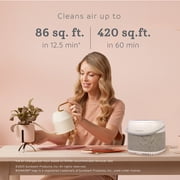 Bionaire True HEPA Sense Air Purifier for Rooms Up to 413 sq. ft with 4-in-1 Filtration & Aromatherapy, Sunrise Wake-Up Light and Red Light Sleep Support - White