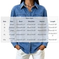 thumbnail image 3 of Women's Denim Shirt Jacket Sevevn Classic Button Down Long Sleeve Chest Pockets Relaxed Loose Fit Casual Jean Shacket Coat for Daily Outings Wear, 3 of 8